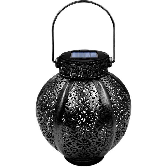 Lampe Solaire D'extérieur LED Lampe De Projection Creuse En Fer Lampe