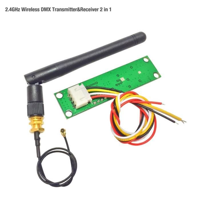 Module Émetteur-Récepteur DMX512 Sans Fil PCB – Contrôle LED 2.4GHz – 126 Canaux – 7 Groupes ID – Kit DIY Éclairage Scénique