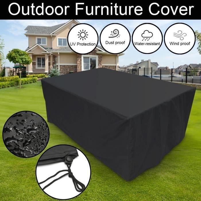Housse De Protection étanche Pour Coffre De Jardin - Tissu Oxford 420D Résistant UV Avec Zip Et Aération
