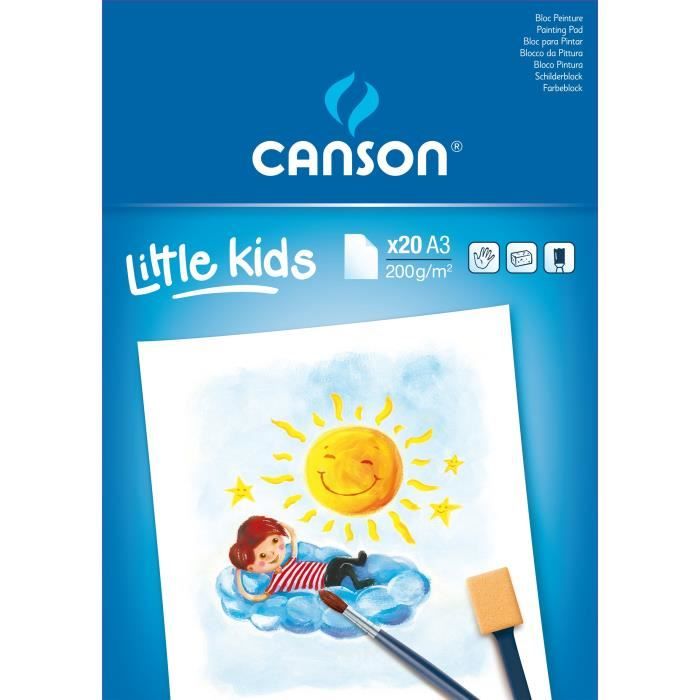 CANSON Bloc 20 Feuilles Peinture 2 Ans+ A3 200g