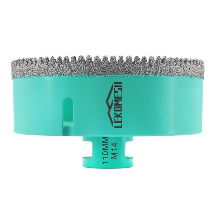 LEKOMESH Forets Diamantés – 3,5 Cm Avec Filetage 5/8"-11 – Scie-cloche Pour Carrelage, Porcelaine, Céramique, Granit, Marbre, Pierre, Brasé Sous Vide, 35 Mm