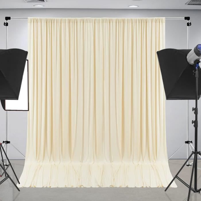 Rideaux De Plafond Ivoire 10x20Ft – 2 Panneaux De 20ft Pour Tente/fête – Neuf