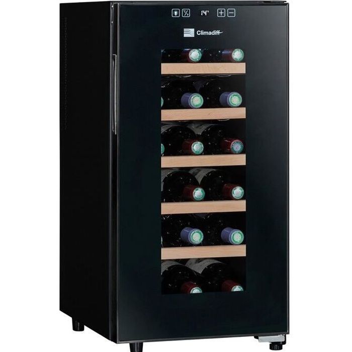 Cave à vin de service CLIMADIFF CC18 Noir Cdiscount Electroménager