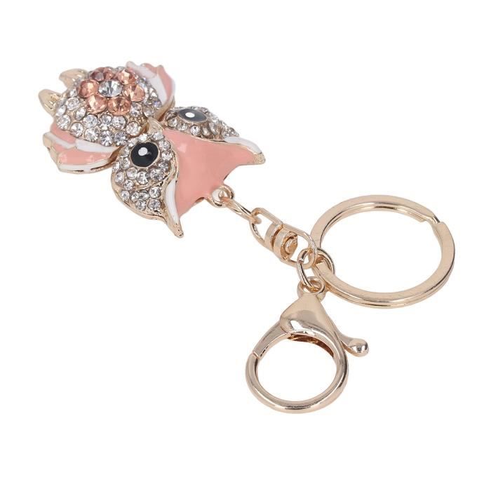 Bracelet Et Porte-Clés Bling Strass Bleu Pour Femme