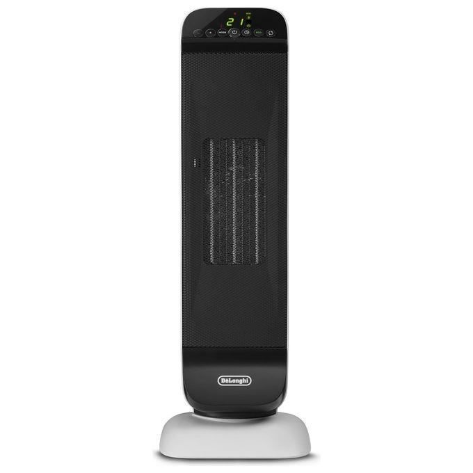 De'Longhi Radiateur soufflant en céramique tour avec 2 niveaux de puissance, télécommande, minuterie 24 h, fonction éco, thermostat