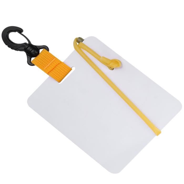 Ardoise D'écriture étanche Pour Plongée - Bloc-notes Double Face Avec Crayon à Clip Pivotant, Communication Sous-marine
