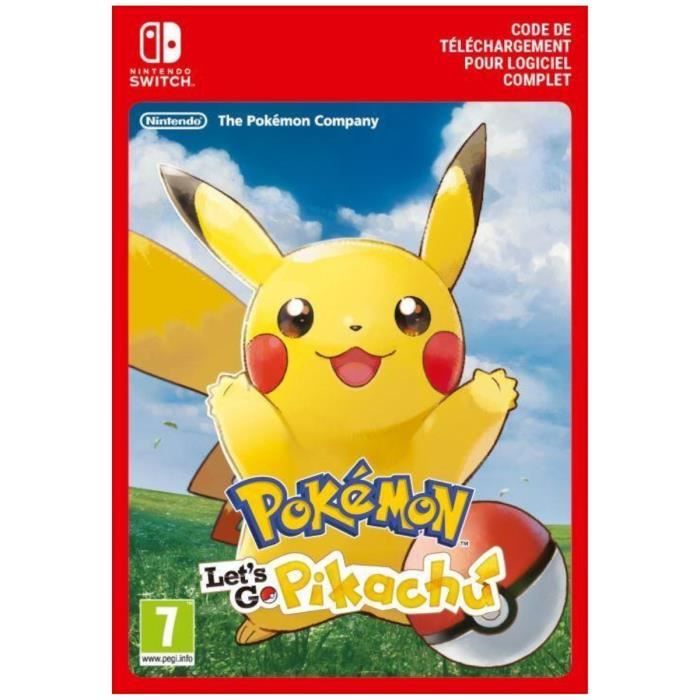 Pokemon Let S Go Pikachu Jeu Nintendo Switch Code De Telechargement A Telecharger Soldes Cdiscount