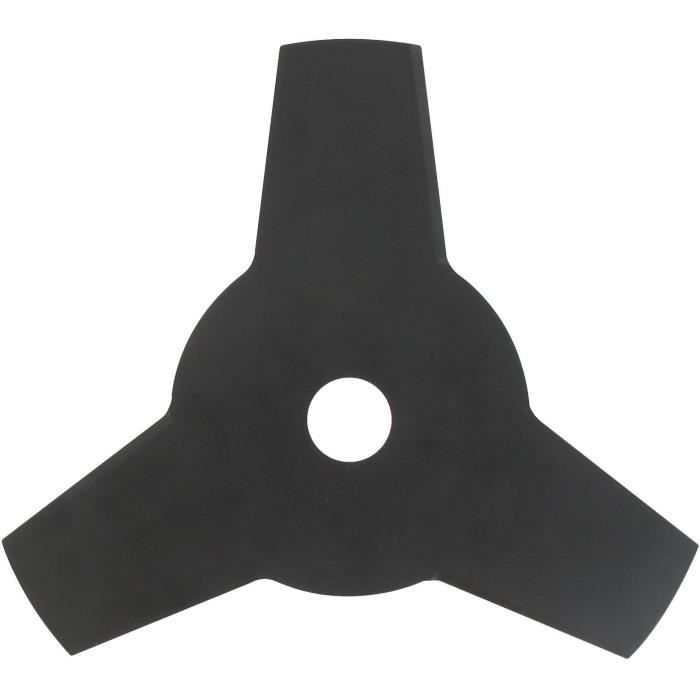 Lame 3 dents pleine adaptable pour débroussailleuse - Coupe de 230mm, alésage: 25,4mm, épaisseur: 1,4mm