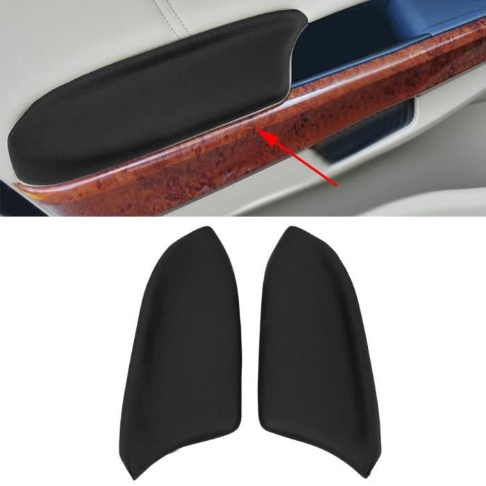 Accoudoir De Porte Voiture - Coussin Microfibre Noir - Support Coude Ergonomique - Adhésif Puissant