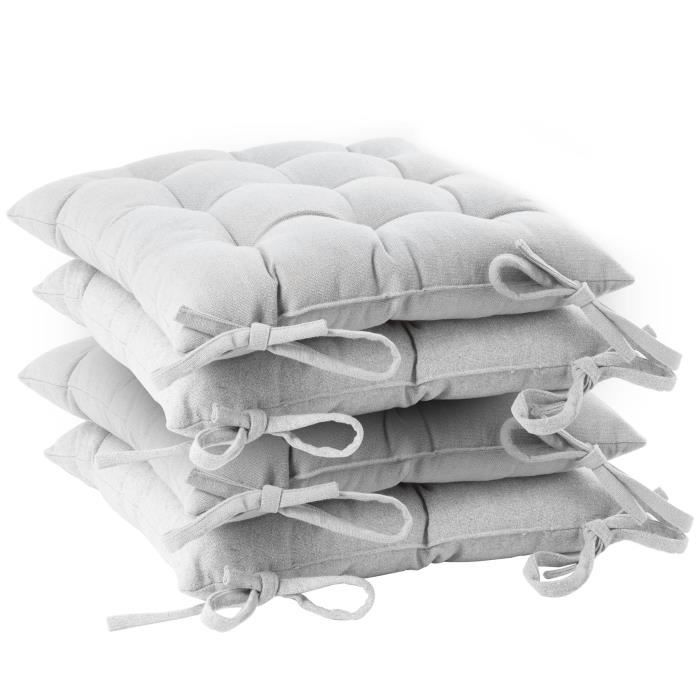 Lot de 6 Coussins de Siège de Chaise ou de Jardin Lilas - Motifs Variés