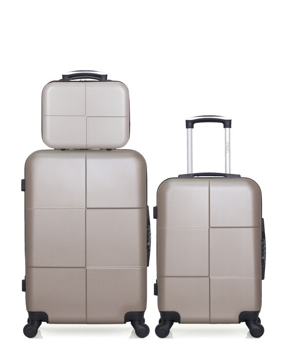 HERO - Lot de 3 valises weekend, cabine et vanity ABS CORONADO