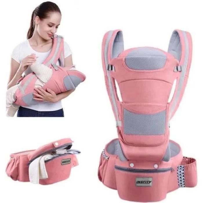 Porte-b&eacute;b&eacute; Multifonctionnel Ventral et Dorsal - INSFITY - Rose -