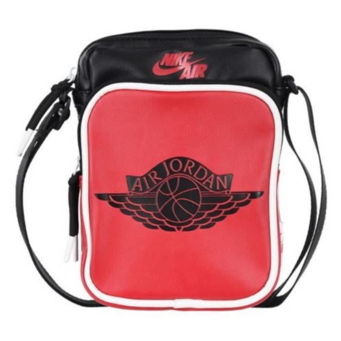 Sacoche Homme Nike Air Jordan Noir et Rouge en PU - Cdiscount Bagagerie -  Maroquinerie