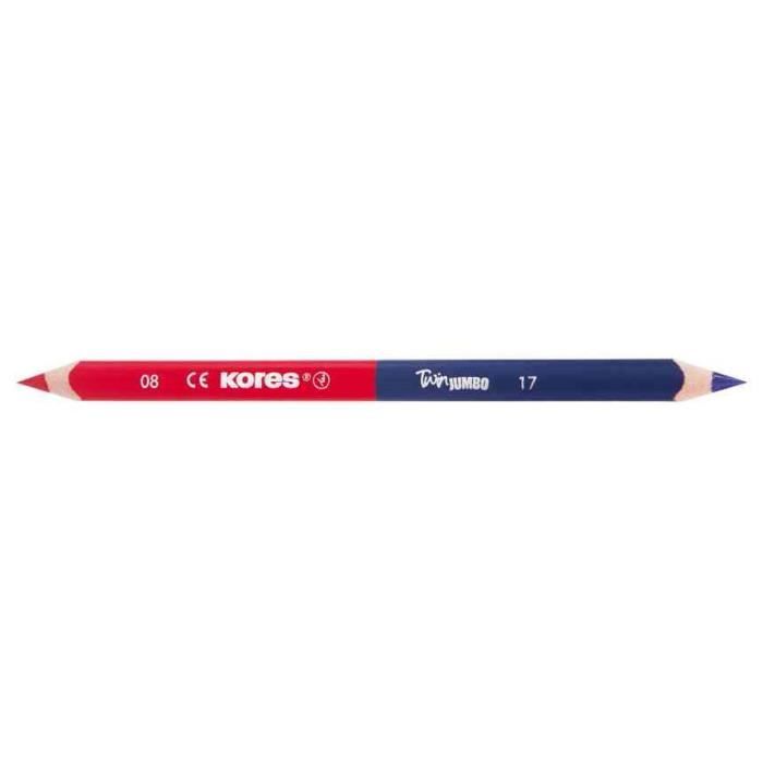 Crayon de couleur TWIN Jumbo Triangulaire 3mm Bleu Rouge Cdiscount