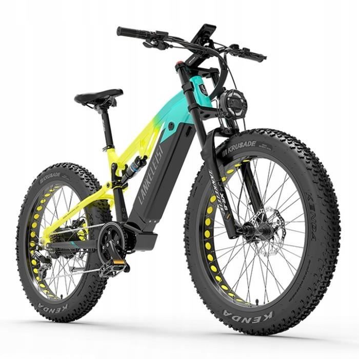 Lankeleisi RV800 plus velo electrique 1130W 48V 20AH 52KM H 150KM cadre VTT roue 18 26 vert Cdiscount Sport