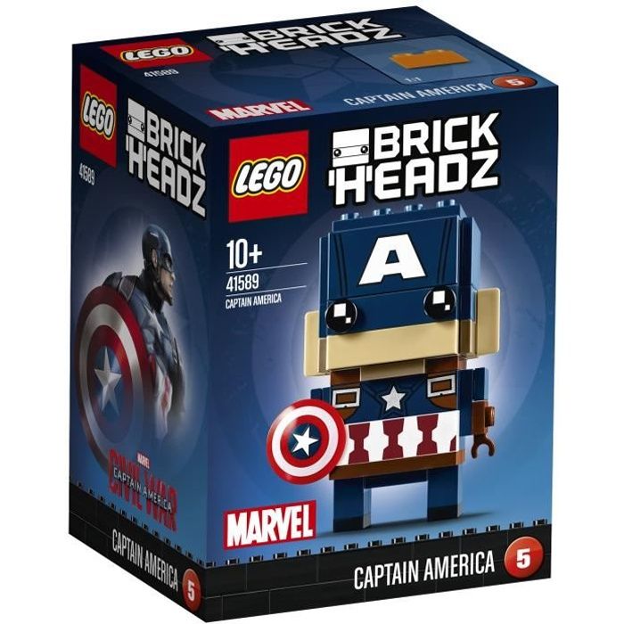 LEGO® BrickHeadz 41589 Captain America  -  reconditionné disponible sur Cdiscount Seconde Vie