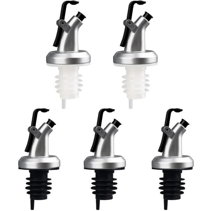 Lot De 3 Becs Verseurs Huile D'Olive Automatiques - Inox & Silicone, Anti-Fuite