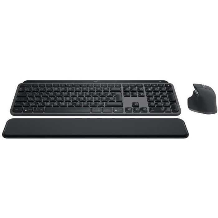 Clavier Sans Fil - LOGITECH - MX Keys S Combo - Bluetooth - Rétroéclairé - Touches silencieuses - Graphite
