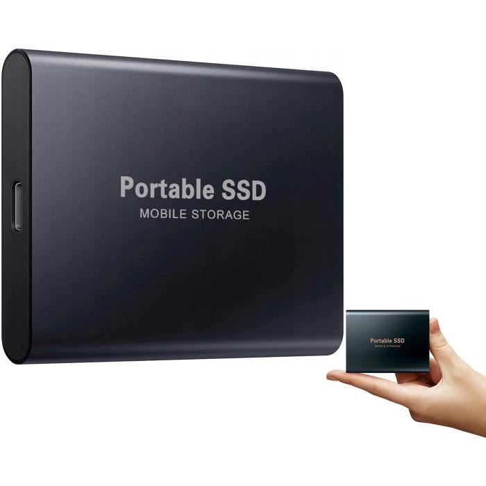 Disque SSD Externe Portable 2 To, USB 3.1 Disque Dur Externe, USB