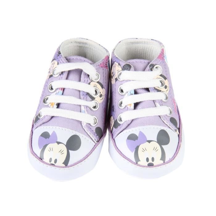 Disney Minnie Sneakers Bebe Fille Violet Violet Cdiscount Chaussures