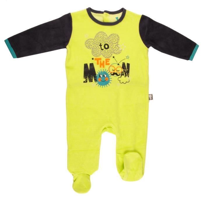 Grenouillere Bebe Garcon Velours Vert Reveur Taille 36 Mois 98 Cm Multicolore Cdiscount Pret A Porter