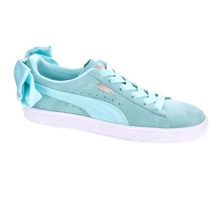 puma suede bleu vert