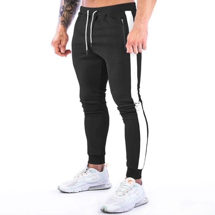 Pantalon de jogging homme en coton avec cordon de serrage et