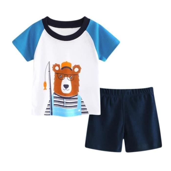 Lot De 2 Shorts Garçon Marks & Spencer - Cordon, Bleu Marine Et Orange - 4-5 Ans Neuf