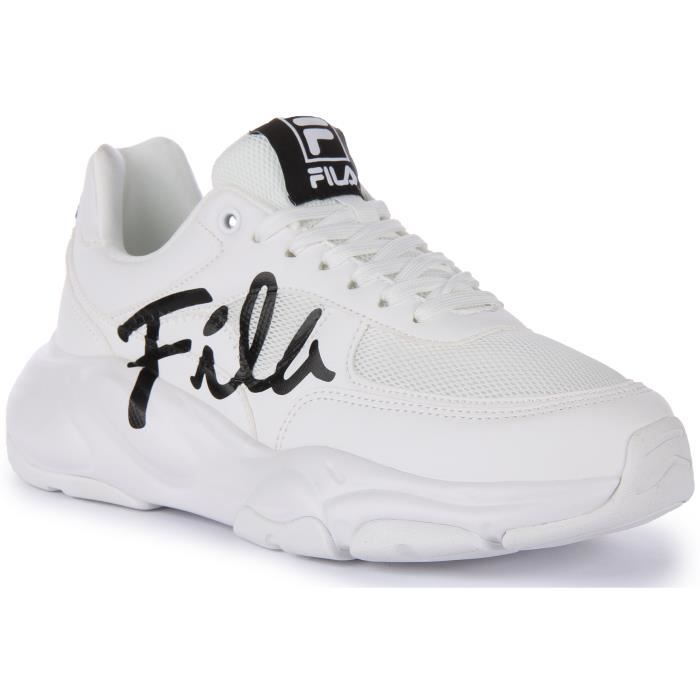 Baskets Chunky FILA Astro Blanc Lacets Mixte Blanc Cdiscount Chaussures