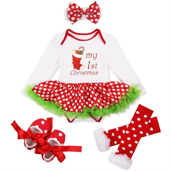 Bebe Filles Ensemble De Vetements Noel 0 18 Mois 2 Rouge Blanc Cdiscount Pret A Porter
