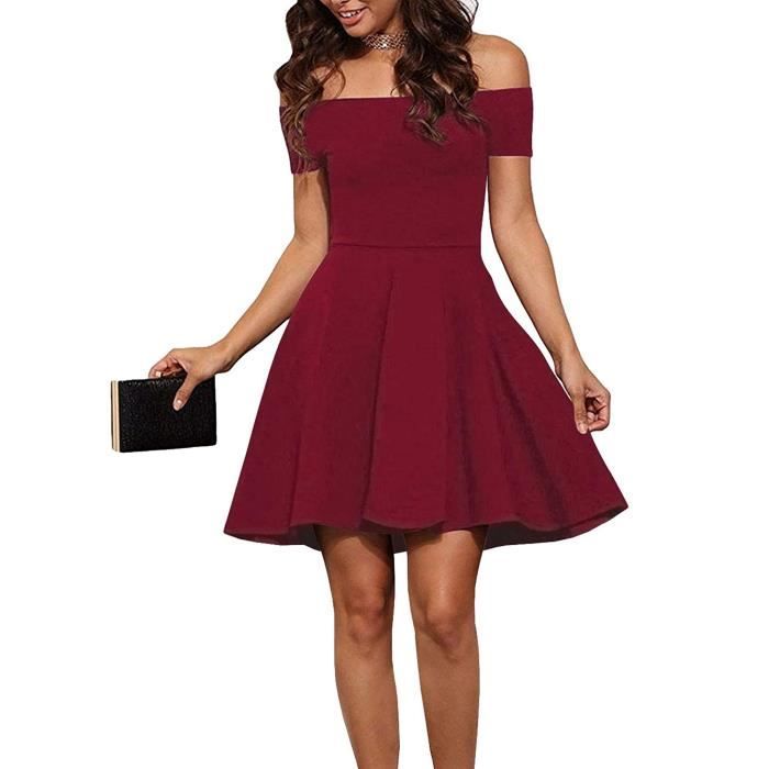 Robe Patineuse ASOS Taille 42 - Épaule Nues, Couleur Saumon/orange, Neuve Sans étiquette