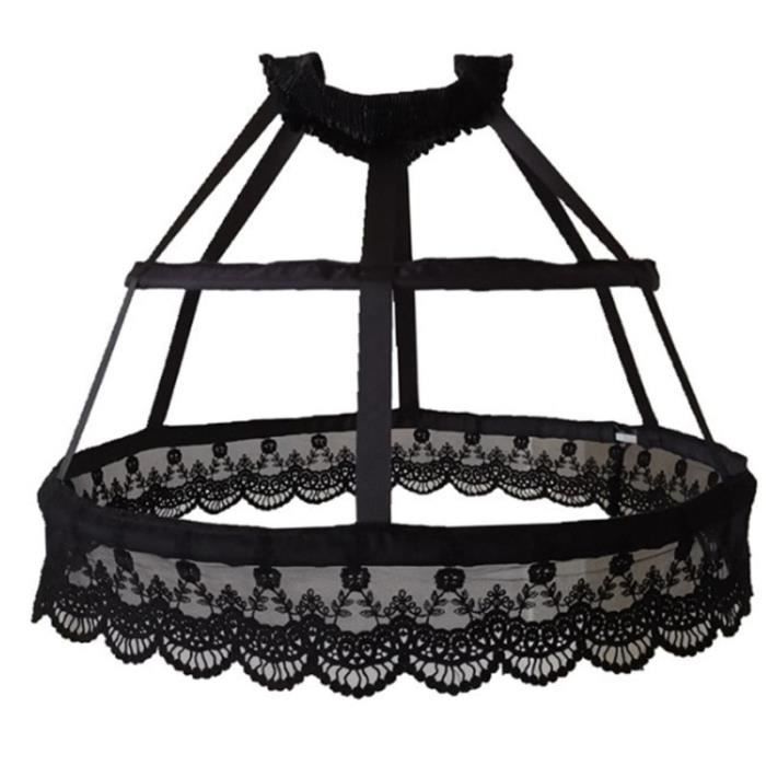 Jupon victorien pour femmes - NOBRAND - 2 cerceaux Crinoline Lolita Fishbone - broderie dentelle 