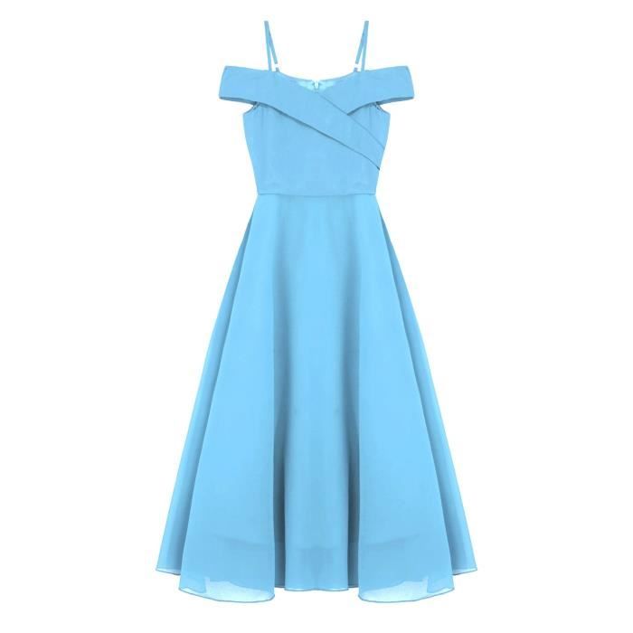 Robe De Mariage Fille En Mousseline – Parfaite Pour Demoiselle D’honneur Ou Communion - 10