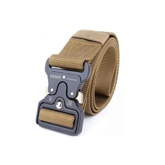 Ceinture en canevas pour homme à longueur réglable de style tactique