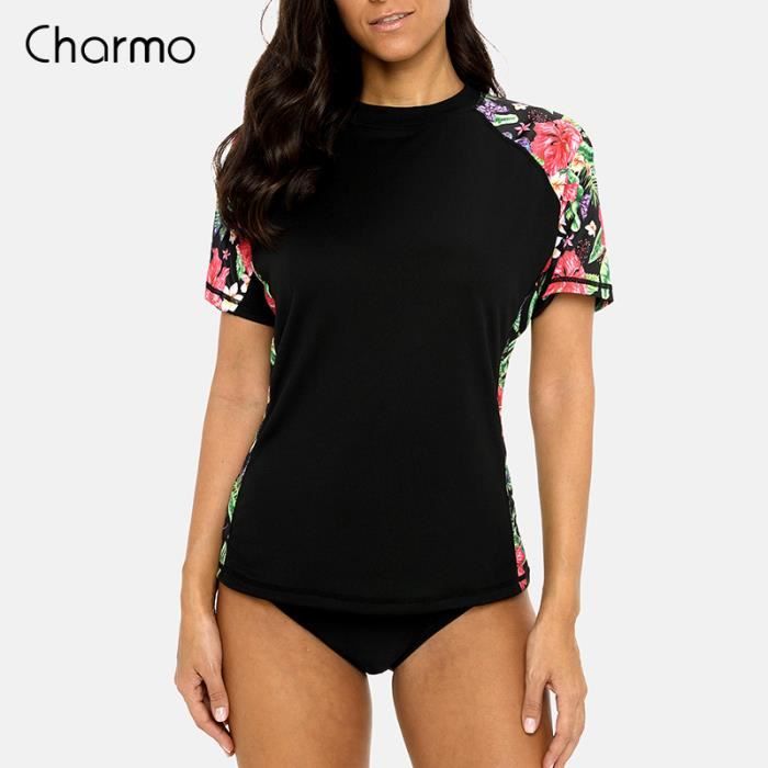 Maillot de bain pour femmes avamo chemise de surf anti-éruption cutanée