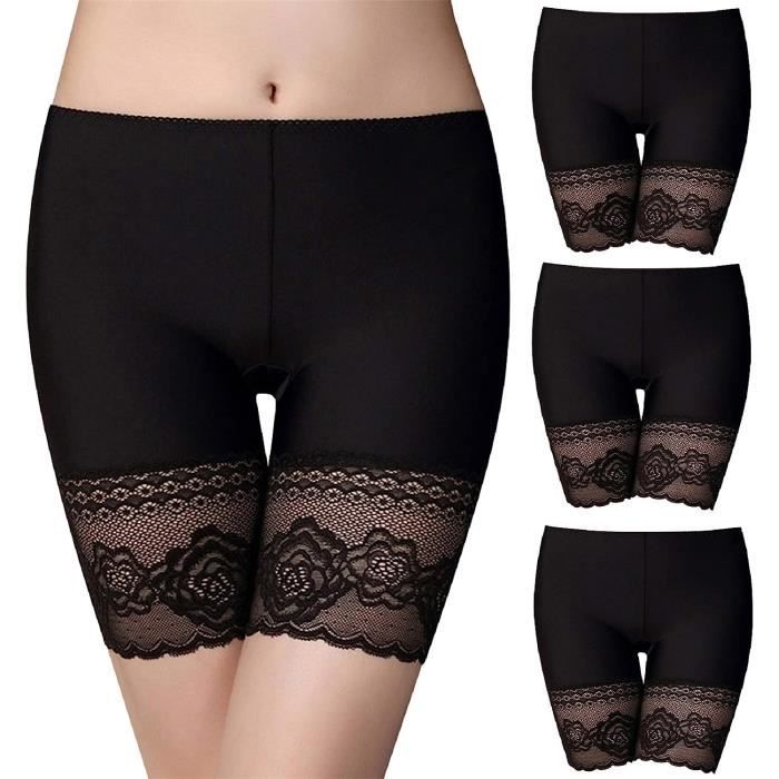 3 Pièces Shorty Anti-Frottement Shorty Sous Robe Femme Shorties En