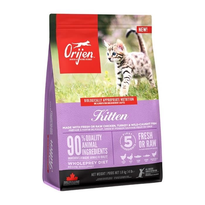 Nourriture pour chat - ORIJEN - FELINE KITTEN - 1 8kg - Croquette - Junior - Petit Nourriture pour chat - ORIJEN - FELINE KITTEN - 1 8kg - Croquette - Junior - Petit