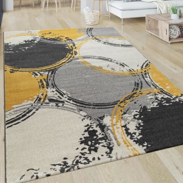 Tapis Gris Et Jaune