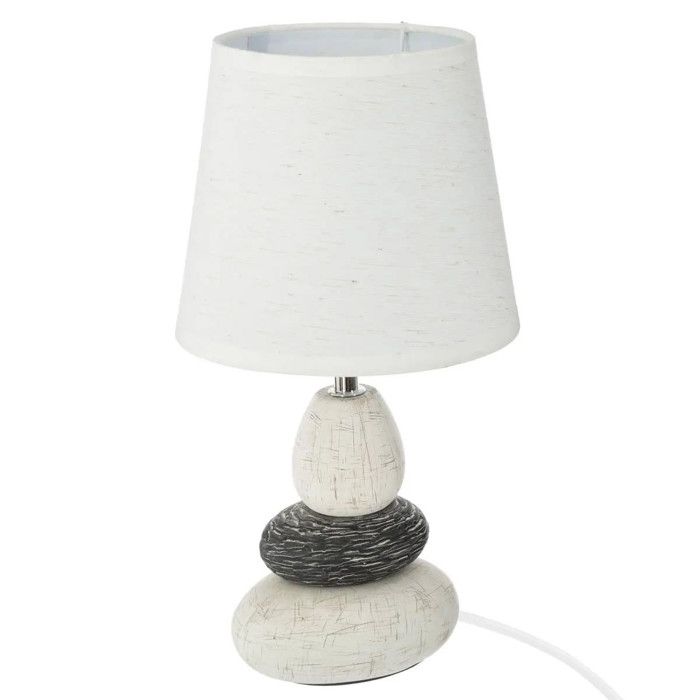 Lampe À Poser Galets 33cm Ivoire