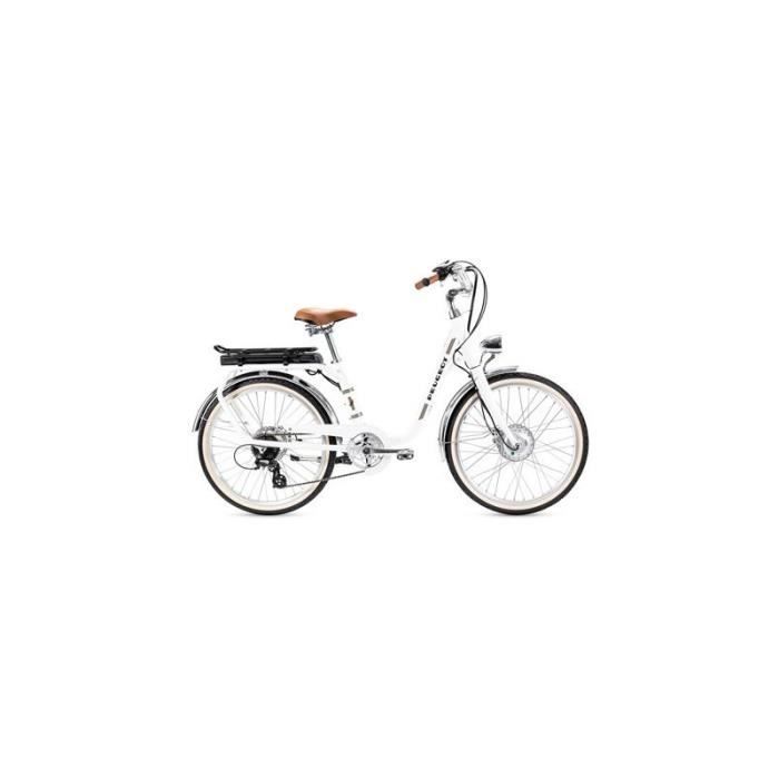 Velo electrique PEUGEOT eLC01 250 W Blanc Adulte Mixte VAE Asphalte Cdiscount Sport