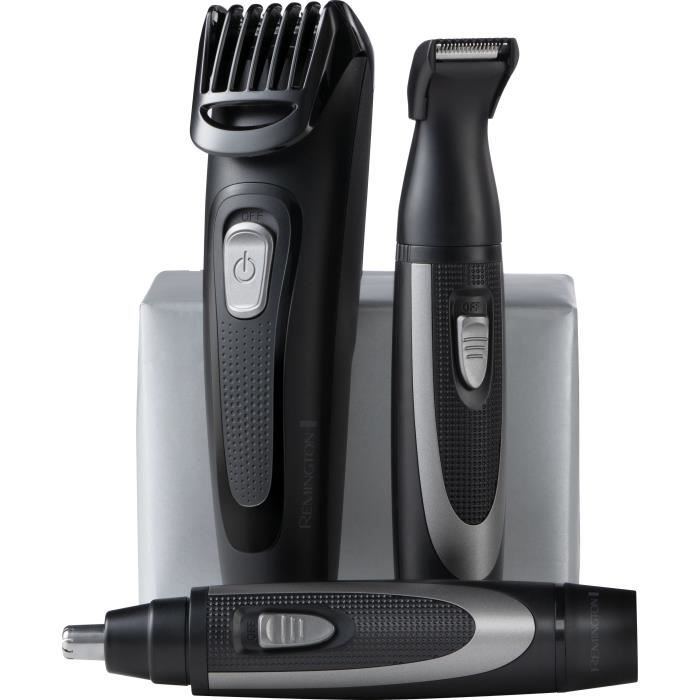 Kit pour la barbe REMINGTON The Works Tondeuse auto affûtée Peigne réglable Autonomie 45 min USB
