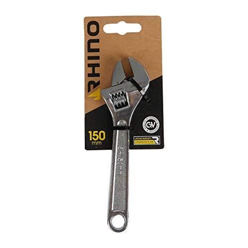 Clé à Molette Grande Ouverture RHINO 150mm - Acier Chrome Vanadium, Garantie à Vie