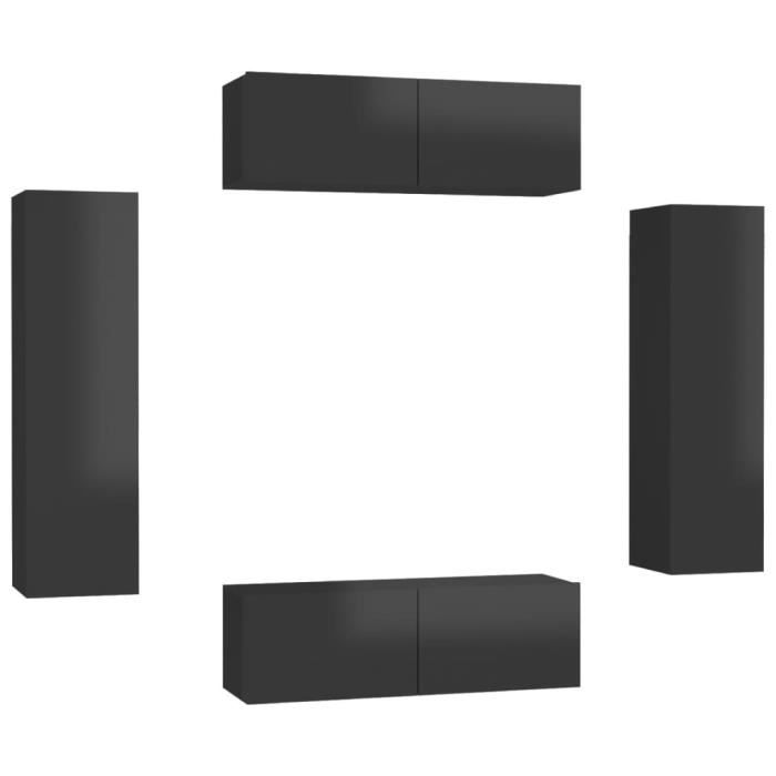 Giantex Meuble TV Blanc De 200,7 Cm Avec Prises De Courant, Centre De Divertissement Moderne