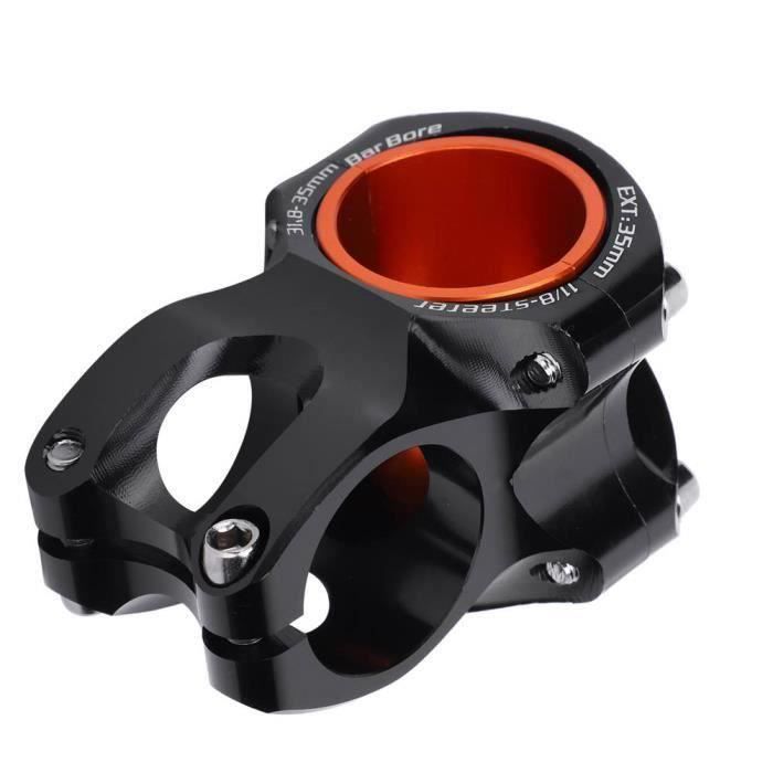 Rmiott Potence de vélo réglable de 25,4 degrés de 0 à 60 degrés 110 mm pour guidon - Alliage d'aluminium noir