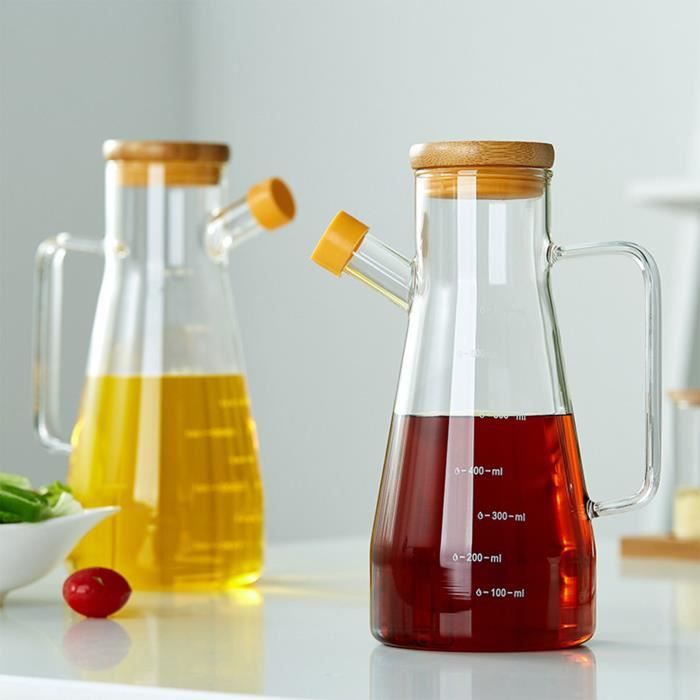 Lot De 2 Bouteilles Distributeur D'huile/vinaigre En Verre - 160 Ml Anti-fuite - Ustensile De Cuisine élégant Et étanche
