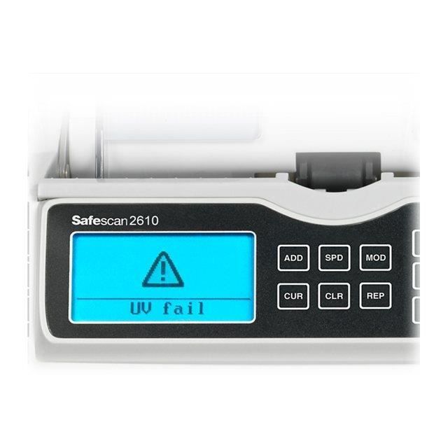 Safescan 2610 Compteuse de billets de banque détection des faux billets automatique EUR gris