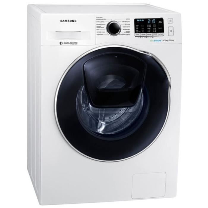 Machine à laver séchante Samsung AddWash EcoBubble 8/6KG 1400 t