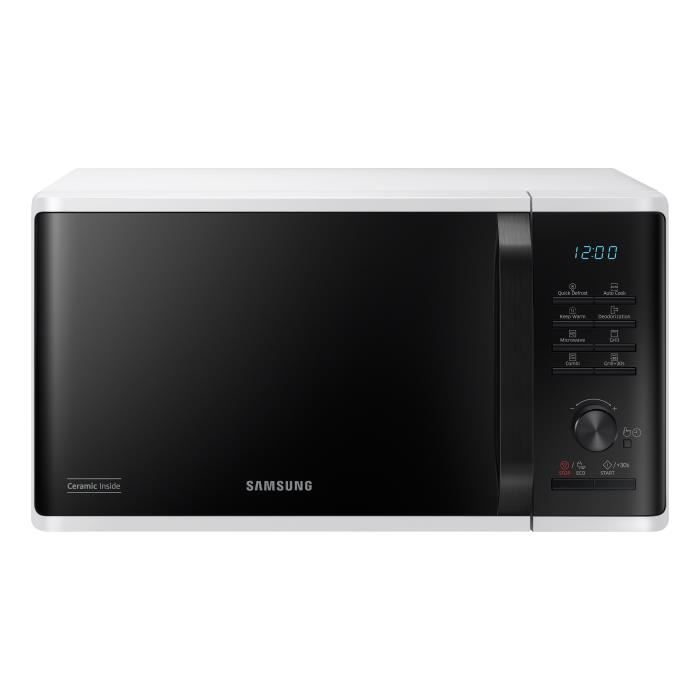Samsung MG2AK3515AW, Comptoir, Micro-ondes grill, 23 L, 1250 W, Boutons, Rotatif, Blanc