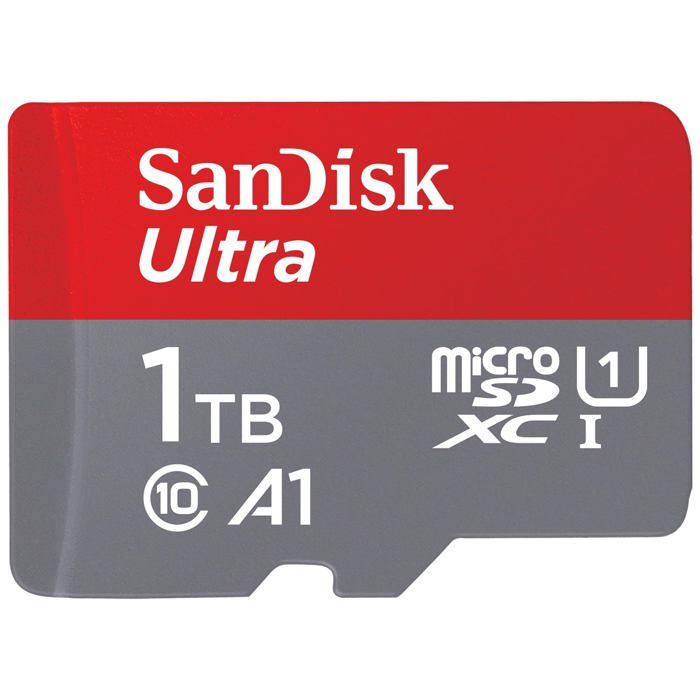 Carte M.SDXC Ultra 1TB - SANDISK - Rouge - A1/UHS-I/Cl.10/150MB/s
