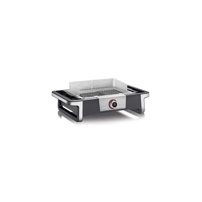 Barbecue de table SEVERIN Digital Boost - 3 000 W - Bac à eau réducteur de fumée et d'odeurs - Noir